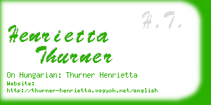 henrietta thurner business card